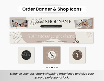 Etsy Shop Branding Bundle Kit Fall Aesthetic DigiPax
