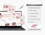 Etsy Shop Branding Bundle Kit Peach DigiPax