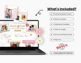 Etsy Shop Branding Bundle Kit Retro Groovy DigiPax