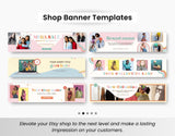 Etsy Shop Branding Bundle Kit Retro Groovy DigiPax