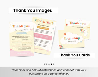 Etsy Shop Branding Bundle Kit Retro Groovy DigiPax