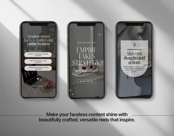 100 Faceless Aesthetic Instagram Reels Templates Mockup