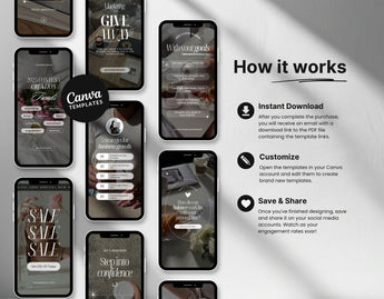 100 Faceless Aesthetic Instagram Reels Templates How it works Mockup
