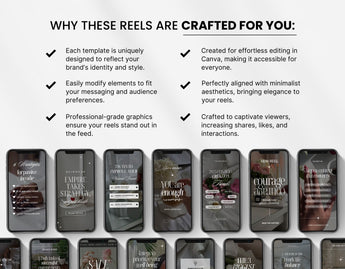 100 Faceless Aesthetic Instagram Reels Templates Mockup