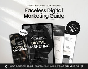Faceless Digital Marketing Guide with PLR MRR DigiPax