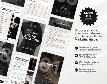 Faceless Digital Marketing Guide with PLR MRR DigiPax
