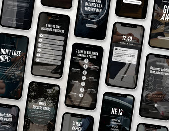 100 Faceless Men Instagram Reels Templates Phones Mockup