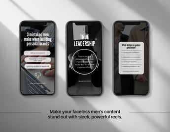 100 Faceless Men Instagram Reels Templates Mockup