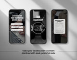 100 Faceless Men Instagram Reels Templates Mockup