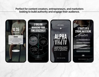 100 Faceless Men Instagram Reels Templates Mockup