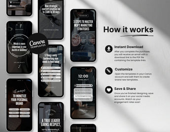 100 Faceless Men Instagram Reels Templates How it works Mockup