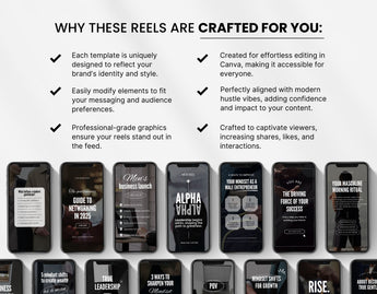100 Faceless Men Instagram Reels Templates Mockup