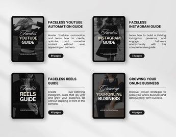 Ultimate Faceless Marketing Guide Templates Bundle with PLR & MRR Guides Tablet Mockup DigiPax