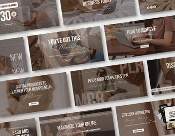 PLR MRR Faceless Mompreneur Website Banner Templates Bundle DigiPax