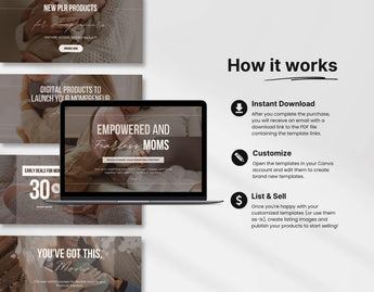 PLR MRR Faceless Mompreneur Website Banner Templates Bundle DigiPax