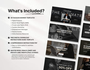 PLR MRR Faceless Website Banner Templates Bundle DigiPax