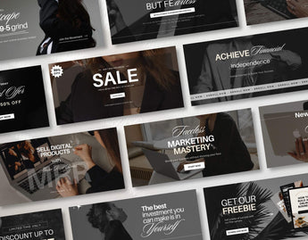 PLR MRR Faceless Website Banner Templates Bundle DigiPax