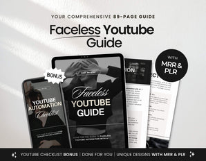 Faceless Youtube Automation with AI Guide with PLR & MRR Cover Mockup DigiPax