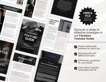 Faceless Youtube Automation with AI Guide with PLR & MRR Features Mockup DigiPax