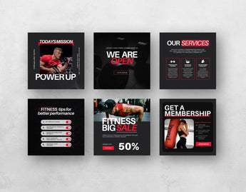 Fitness Coach Instagram Post Templates DigiPax