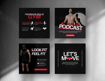 Fitness Coach Instagram Post Templates DigiPax