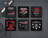 Fitness Coach Instagram Post Templates DigiPax
