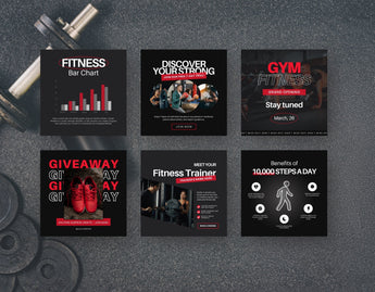 Fitness Coach Instagram Post Templates DigiPax