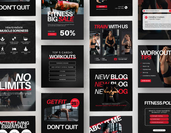 Fitness Coach Instagram Post Templates DigiPax