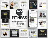 Fitness Coach Instagram Post Templates DigiPax