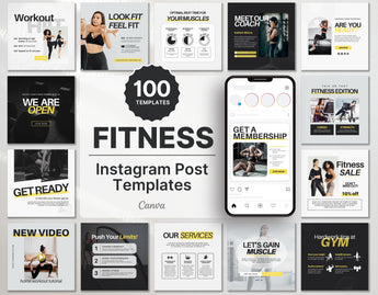 Fitness Coach Instagram Post Templates DigiPax