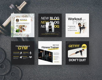 Fitness Coach Instagram Post Templates DigiPax