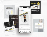 Fitness Instagram Post Templates Aesthetic Mockup