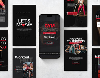 Fitness Coach Instagram Story Templates Mockup