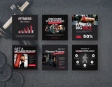 Fitness Coach Instagram Templates Bundle Kit DigiPax