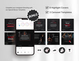 Fitness Coach Instagram Templates Bundle Kit DigiPax