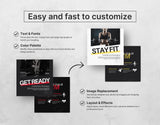 Fitness Coach Instagram Templates Bundle Kit DigiPax