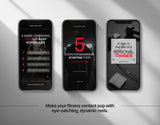 100 Fitness Instagram Reels Templates Bundle Red DigiPax