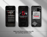 100 Fitness Instagram Reels Templates Bundle Red DigiPax