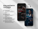 100 Fitness Instagram Reels Templates Bundle Red DigiPax