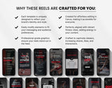 100 Fitness Instagram Reels Templates Bundle Red DigiPax