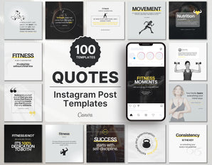 Fitness Quotes Instagram Post Templates DigiPax