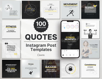 Fitness Quotes Instagram Post Templates DigiPax