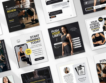 Fitness Coach Static Meta Ad Templates DigiPax