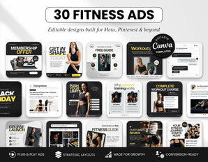 Fitness Coach Static Meta Ad Templates DigiPax