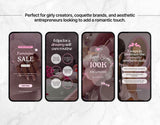 100 Girly Pink Instagram Reels Templates Bundle Mockup