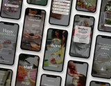 100 Gut Health Instagram Reels Templates Bundle Phones Mockup