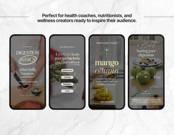 100 Gut Health Instagram Reels Templates Bundle Mockup