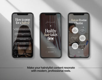 100 Hairstylist Instagram Reels Templates Bundle Mockup