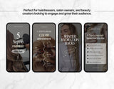 100 Hairstylist Instagram Reels Templates Bundle Mockup