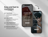 100 Hairstylist Instagram Reels Templates Bundle Easy to customize Mockup